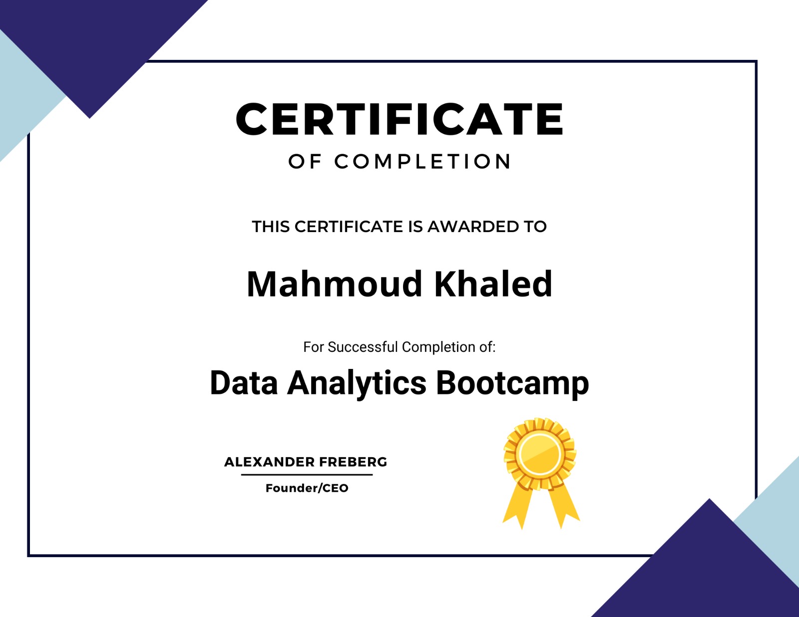 Data Analyst Bootcamp Certificate